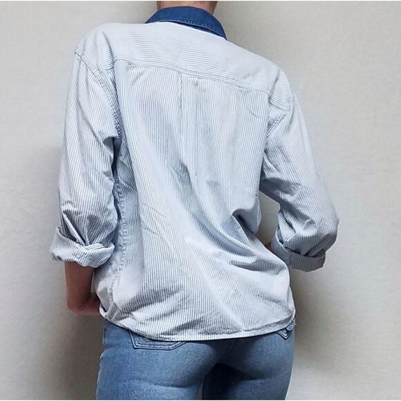 VINTAGE 1980s Cabin Creek Christmas Striped Sledding Snowman Teddy Bear Blouse - Picture 5 of 5